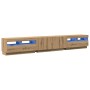Mueble de TV luces LED madera roble artisan 260x35x40 cm de , Muebles TV - Ref: Foro24-3329168, Precio: 236,33 €, Descuento: %