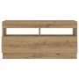 Mueble de TV luces LED madera roble artisan 260x35x40 cm de , Muebles TV - Ref: Foro24-3329168, Precio: 236,33 €, Descuento: %