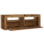 Mesitas de noche con luces LED 2 uds madera vieja 60x35x40 cm de , Mesitas de noche - Ref: Foro24-3329161, Precio: 76,54 €, D...