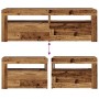 Mesitas de noche con luces LED 2 uds madera vieja 60x35x40 cm de , Mesitas de noche - Ref: Foro24-3329161, Precio: 76,54 €, D...
