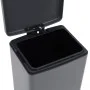 Cubo basura con pedal antihuellas 30L gris acero inoxidable de vidaXL, Cubos de la basura y papeleras - Ref: Foro24-149572, P...