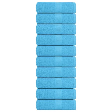 Toallas 10 unidades 100% algodón turquesa 30x30 cm 360 gsm de , Toallas - Ref: Foro24-136970, Precio: 22,01 €, Descuento: %