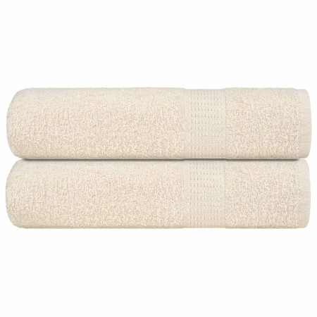 Toallas de mano 2 uds 100% algodón crema 50x100 cm 360 gsm de , Toallas - Ref: Foro24-136998, Precio: 16,43 €, Descuento: %