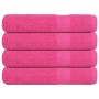 Toallas 4 uds 100% algodón rosa 100x200 cm 600 gsm de , Toallas - Ref: Foro24-137059, Precio: 57,86 €, Descuento: %