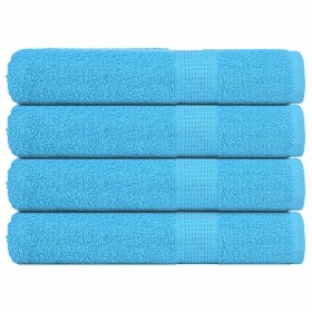 Toallas 4 uds 100% algodón turquesa 100x200 cm 600 gsm de , Toallas - Ref: Foro24-136987, Precio: 63,80 €, Descuento: %