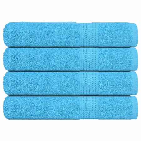 Toallas 4 uds 100% algodón turquesa 100x200 cm 600 gsm de , Toallas - Ref: Foro24-136987, Precio: 63,80 €, Descuento: %