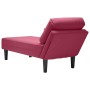 Tumbona con almohada y reposabrazo derecho terciopelo rojo vino de , Divanes - Ref: Foro24-4009811, Precio: 136,80 €, Descuen...