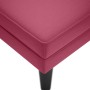 Tumbona con almohada y reposabrazo derecho terciopelo rojo vino de , Divanes - Ref: Foro24-4009811, Precio: 136,80 €, Descuen...