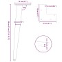Patas para mesa de centro cónicas 4 uds acero antracita 30-31cm de , Patas para mesas - Ref: Foro24-4012510, Precio: 37,84 €,...
