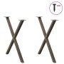Patas para mesa comedor forma X 2uds acero natural 70x(72-73)cm de , Patas para mesas - Ref: Foro24-4012919, Precio: 59,14 €,...