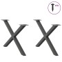Patas para mesa de centro en forma de X 2 uds antracita acero de , Patas para mesas - Ref: Foro24-4012906, Precio: 58,35 €, D...