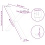 Patas para mesa de centro en forma de X 2 uds antracita acero de , Patas para mesas - Ref: Foro24-4012906, Precio: 58,35 €, D...