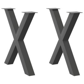 Patas para mesa de comedor en forma de X 2 uds antracita acero de , Patas para mesas - Ref: Foro24-4012978, Precio: 112,71 €,...
