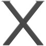 Patas para mesa de comedor en forma de X 2 uds antracita acero de , Patas para mesas - Ref: Foro24-4012978, Precio: 112,71 €,...