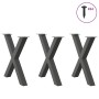 Patas para mesa de comedor en forma de X 3 uds antracita acero de , Patas para mesas - Ref: Foro24-4012990, Precio: 150,38 €,...