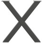 Patas para mesa de comedor en forma de X 3 uds antracita acero de , Patas para mesas - Ref: Foro24-4012990, Precio: 150,38 €,...