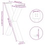 Patas para mesa de comedor en forma de X 3 uds antracita acero de , Patas para mesas - Ref: Foro24-4012990, Precio: 150,38 €,...