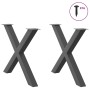 Patas para mesa de comedor en forma de X 2 uds antracita acero de , Patas para mesas - Ref: Foro24-4012986, Precio: 121,62 €,...