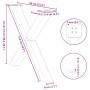 Patas para mesa de comedor en forma de X 2 uds antracita acero de , Patas para mesas - Ref: Foro24-4012986, Precio: 121,62 €,...