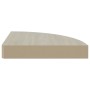 Estante de esquina de pared 2 uds MDF roble/blanco 35x35x3,8 cm en Estanterías | Comprar online en Foru.es
