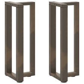 Patas mesa consola forma T 2 uds acero natural 38x25x(72-73) cm de , Patas para mesas - Ref: Foro24-4013047, Precio: 91,40 €,...