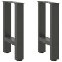 Patas de mesa de centro antracita 2 unidades 38x(42-43)cm acero de , Patas para mesas - Ref: Foro24-4013278, Precio: 58,61 €,...