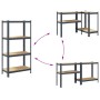 Estantería de 4 baldas acero y madera contrachapada antracita de , Estanterías industriales - Ref: Foro24-4016936, Precio: 40...