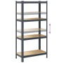 Estantería de 4 baldas acero y madera contrachapada antracita de , Estanterías industriales - Ref: Foro24-4016936, Precio: 40...
