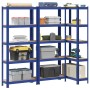 Estanterías de 5 baldas 3 uds madera contrachapada y acero azul de , Estanterías industriales - Ref: Foro24-4016941, Precio: ...