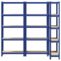 Estanterías de 5 baldas 3 uds madera contrachapada y acero azul de , Estanterías industriales - Ref: Foro24-4016941, Precio: ...