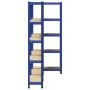 Estanterías de 5 baldas 3 uds madera contrachapada y acero azul de , Estanterías industriales - Ref: Foro24-4016941, Precio: ...