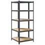 Estantería de esquina 5 niveles madera y acero gris antracita de , Estanterías industriales - Ref: Foro24-4016955, Precio: 89...