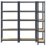 Estante almacenaje 5 niveles 3 uds acero y madera contrachapada de , Estanterías industriales - Ref: Foro24-4016943, Precio: ...