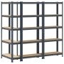 Estante almacenaje 5 niveles 3 uds acero y madera contrachapada de , Estanterías industriales - Ref: Foro24-4016943, Precio: ...