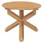 Mesa de comedor de jardín madera maciza de teca Ø90x75 cm de vidaXL, Mesas de jardín - Ref: Foro24-316168, Precio: 222,06 €, ...