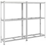 Estantes para neumáticos de 2 capas 2 uds acero plateados de , Estanterías industriales - Ref: Foro24-4016969, Precio: 107,39...