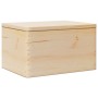 Caja de madera con tapa madera maciza de pino 40x30x23 cm de , Cestas para almacenaje - Ref: Foro24-4017390, Precio: 64,25 €,...