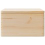 Caja de madera con tapa madera maciza de pino 40x30x23 cm de , Cestas para almacenaje - Ref: Foro24-4017390, Precio: 64,25 €,...