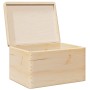 Caja de madera con tapa madera maciza de pino 40x30x23 cm de , Cestas para almacenaje - Ref: Foro24-4017390, Precio: 64,25 €,...