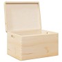 Caja de madera con tapa y asas madera maciza pino 40x30x23 cm de , Cestas para almacenaje - Ref: Foro24-4017392, Precio: 51,0...