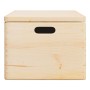 Caja de madera con tapa y asas madera maciza pino 40x30x23 cm de , Cestas para almacenaje - Ref: Foro24-4017392, Precio: 51,0...