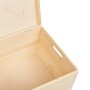 Caja de madera con tapa y asas madera maciza pino 40x30x23 cm de , Cestas para almacenaje - Ref: Foro24-4017392, Precio: 51,0...