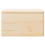 Caja de madera con tapa y asas madera maciza pino 40x30x23 cm de , Cestas para almacenaje - Ref: Foro24-4017392, Precio: 51,0...
