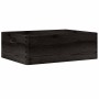Caja de madera con asas madera maciza pino negra 40x30x13 cm de , Cestas para almacenaje - Ref: Foro24-4017399, Precio: 30,88...