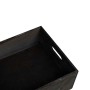 Caja de madera con asas madera maciza pino negra 40x30x13 cm de , Cestas para almacenaje - Ref: Foro24-4017399, Precio: 30,88...