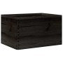 Caja de madera con asas madera maciza pino negra 40x30x23 cm de , Cestas para almacenaje - Ref: Foro24-4017400, Precio: 41,21...