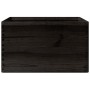 Caja de madera con asas madera maciza pino negra 40x30x23 cm de , Cestas para almacenaje - Ref: Foro24-4017400, Precio: 41,21...