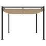 Cenador de jardín con techo retráctil acero topo 3x3 m de , Carpas y cenadores - Ref: Foro24-4003961, Precio: 378,71 €, Descu...