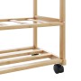 Perchero con estantes y ruedas 100x38x175,5 cm bambú de , Organizadores de vestidores y perchas de barra - Ref: Foro24-400891...