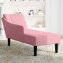 Chaise longue con reposabrazos derecho terciopelo rosa de , Divanes - Ref: Foro24-4009795, Precio: 149,54 €, Descuento: %
